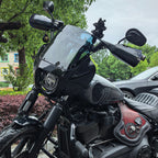 2X Motorcycle Handguards Hand Guards Shield with LED Lights Windproof for Harley