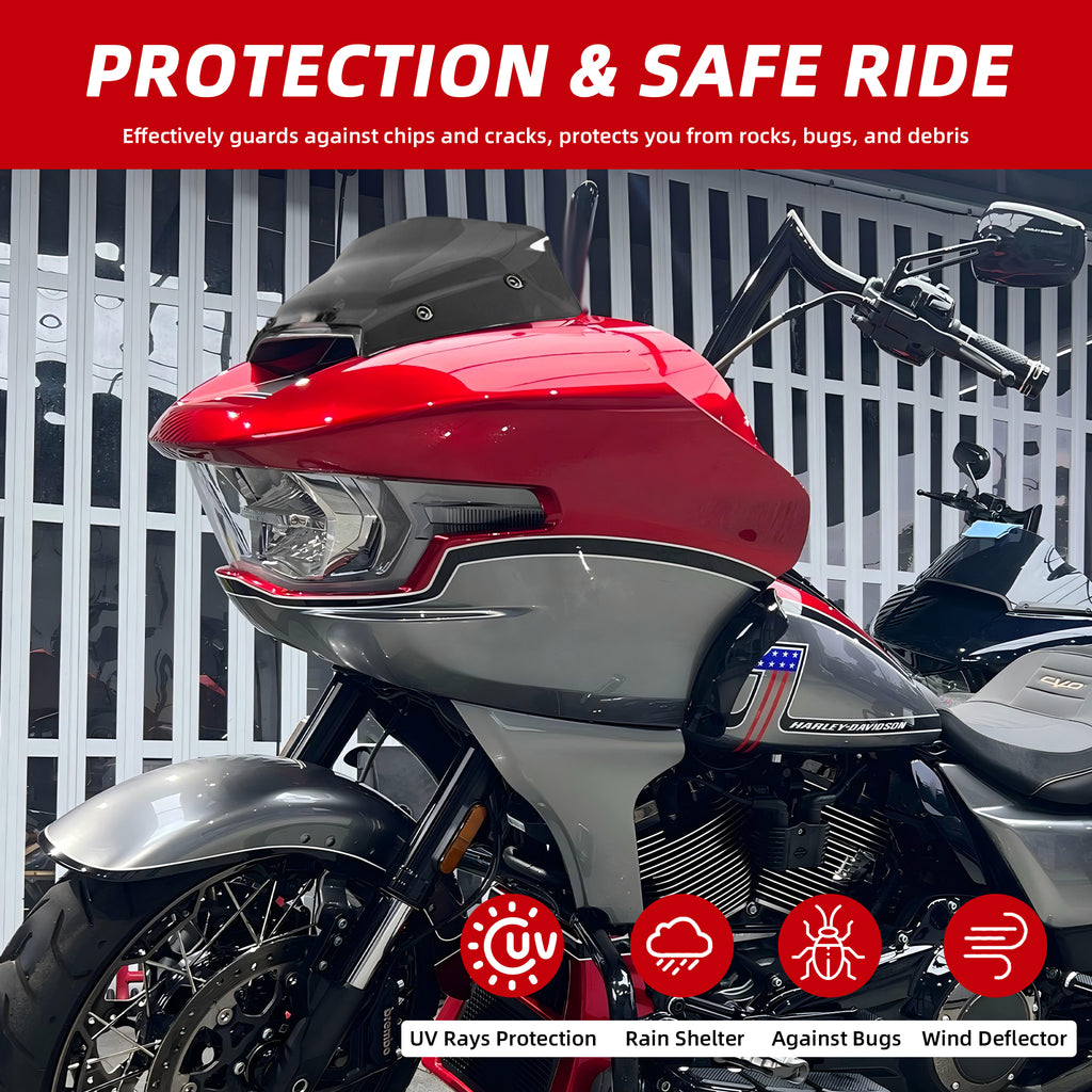 " Wave Windshield Windscreen Air Deflector for Harley CVO Road Glide FLTRXSE 2023-up, CVO Road Glide ST FLTRXSTSE 2024-up, Road Glide FLTRX 2024-up Accessories