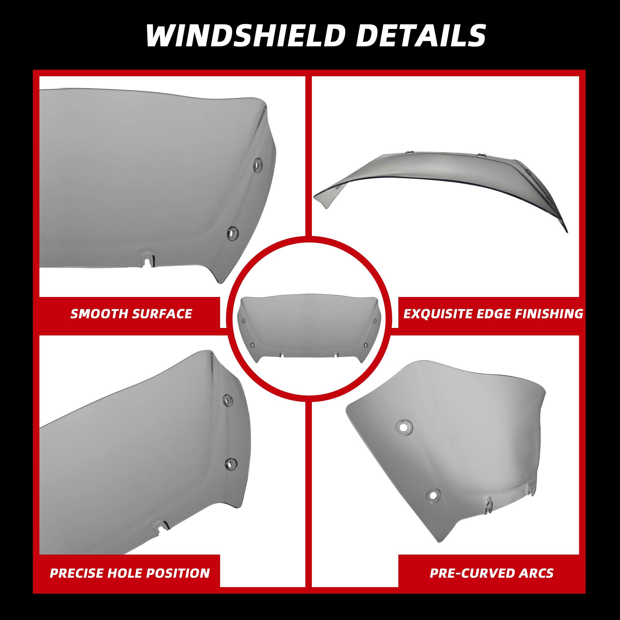 " Wave Windshield Windscreen Air Deflector for Harley CVO Road Glide FLTRXSE 2023-up, CVO Road Glide ST FLTRXSTSE 2024-up, Road Glide FLTRX 2024-up Accessories