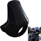 Motorcycle 5.75” Headlight Fairing Cover 17” Tall Touring Sport Windshield with 35-49MM Fork Clamps Universal for Harley Suzuki Honda Yamaha Kawasaki Chopper Bobber Cafe Racer