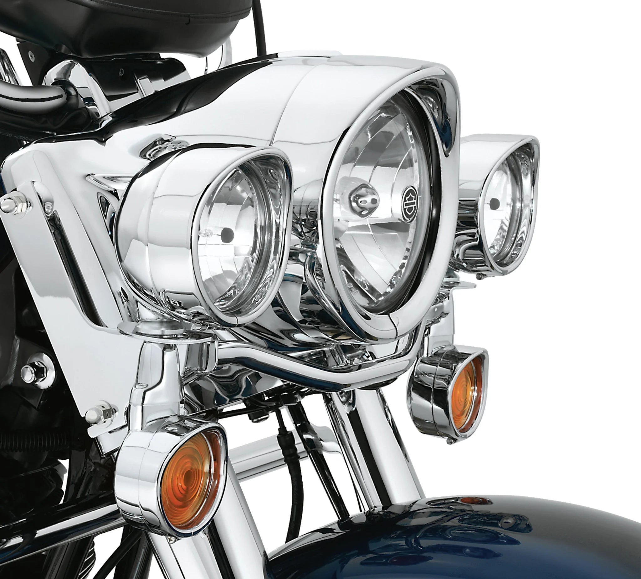 Harley 7" Headlight Lights 4.5" Passing Fog Lamp Visor Trim Ring Bezel Cover
