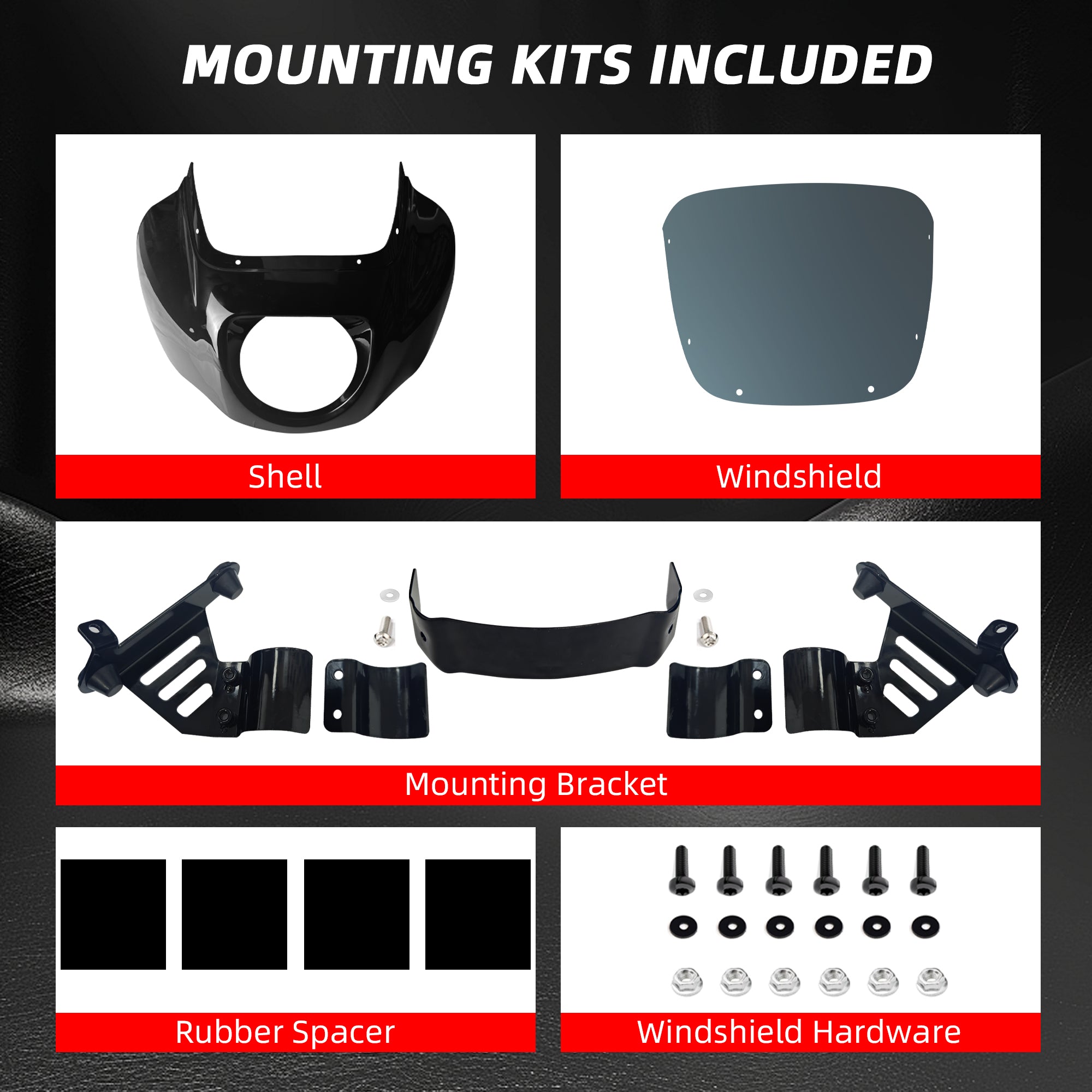Front Quarter Fairing Low Rider S 9" Windshield Mounting Bracket Kit For Harley Softail Street Bob Low Rider S FXLRS Standard FXST 2018+