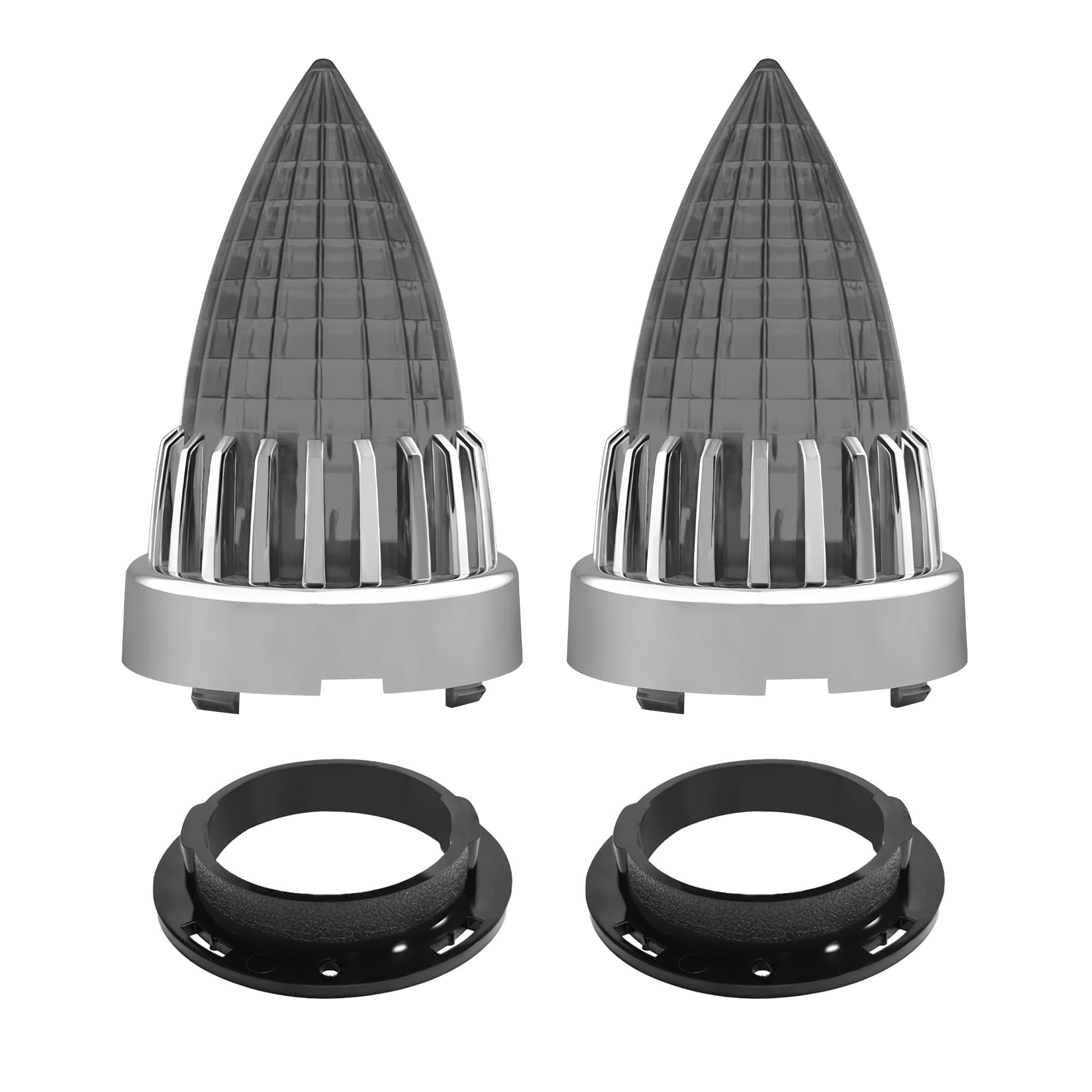 3 1/4" Motorcycle Turn Signal 2 Pack Bullet Rear Tail Light Lens Covers for Harley Softail Electra Glide Fatboy Heritage Softail Road Glide Softail Springer Tour Glide Main image