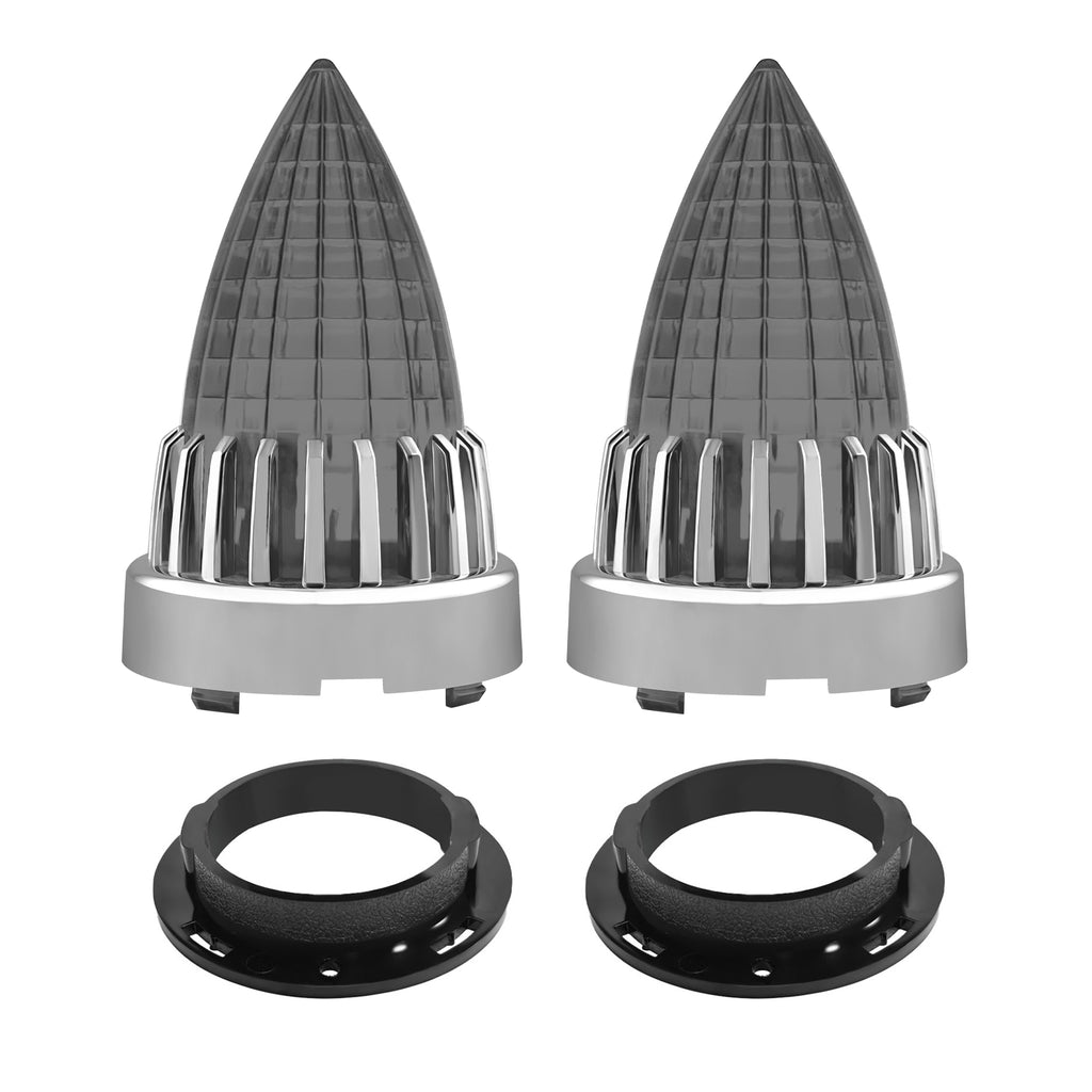 3 1/4" Motorcycle Turn Signal 2 Pack Bullet Rear Tail Light Lens Covers for Harley Softail Electra Glide Fatboy Heritage Softail Road Glide Softail Springer Tour Glide
