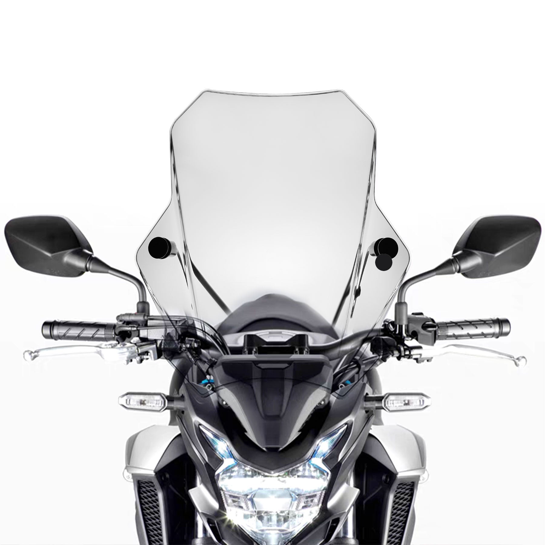 15" Motorcycle Windshield Universal For Harley Davidson Honda Kawasaki Suzuki Triumph Yamaha Indian Victory