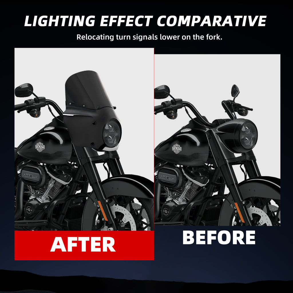 11" Windshield Road King Fairing Fit 7" Headlight For Harley Touring Road King FLHR 1994-2023 Road King Special FLHRXS 2017-2025
