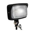 Motorcycle LED Square Headlight With Visor Bottom Mount - Chrome Headlamp Universal Fit Harley Chopper Suzuki Kawasaki