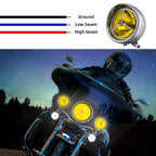 7" Tri Bar Bullet Style Chrome Headligh