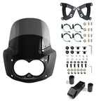Motorcycle Fairing with 11" Smoke Motorcycle Windshield for Harley Dyna Fat Bob FXDF 2008-2017