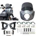 Barracuda Silver 11/15 inch Motorcycle Front Fairing For Road Warrior Fairing Only For Harley Softail Low Rider S FXLRS 2020-2024