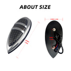 2Pcs Tear Drop LED Tail Light 12V Rear Stop Indicator with Turn Signals for 1938 1939 Lincoln Zephyr Ford Hot Rod Classic Custom Cars Trucks