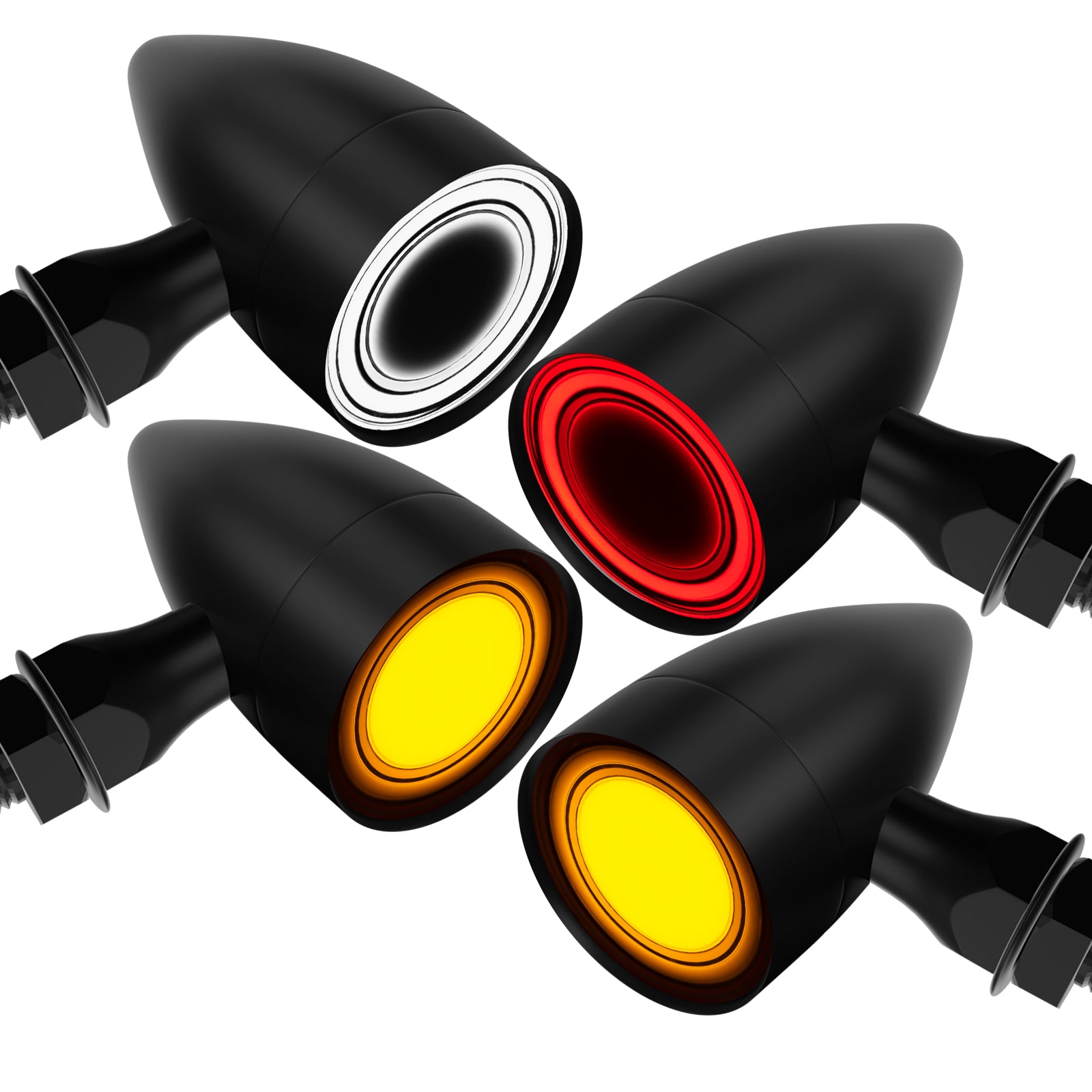 Motorcycle LED Bullet Turn Signals Front Rear Indicato