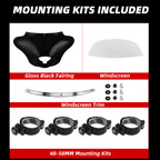 Batwing Fairing Smoke/Clear Windshield Chrome/Black Trim With Dyna Brackets For Harley Dyna Glide FXDC 2006-14 FXD Street Bob FXBB Low Rider S FXDLS