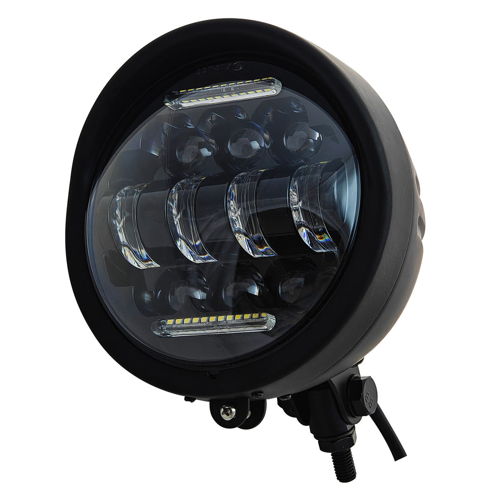Motorcycle 5.75" LED  Visor Headlight with DRL