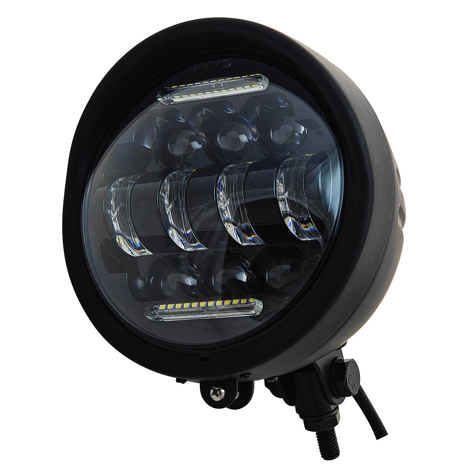 Motorcycle 5.75" LED  Visor Headlight with DRL