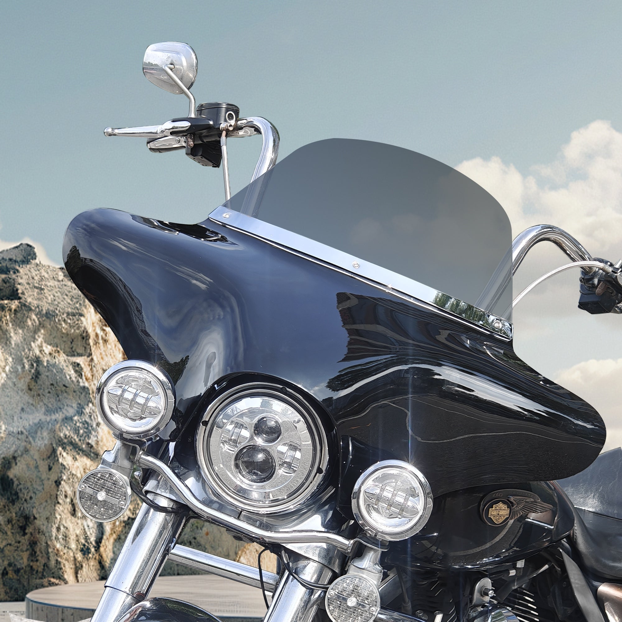 Batwing Fairing Road King Fairing Smoke Windshield For Harley Touring Road King FLHR 1994-2023 Road King Special FLHRXS 2017-2025