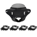 Batwing Fairing Smoke/Clear Windshield Chrome/Black Trim With Dyna Brackets For Harley Dyna Glide FXDC 2006-14 FXD Street Bob FXBB Low Rider S FXDLS
