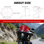 9" Windshield Windscreen with Fairing Side Wings Air Deflectors for Harley Softail 2022 2023 2024 Low Rider ST El Diablo FXRST FXLRST
