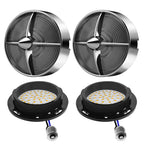 Retro Turbine 3 1/4" Screw-In Turn Signal Lens With LED & 1156 Plug For Harley Heritage Road King Electra Glide