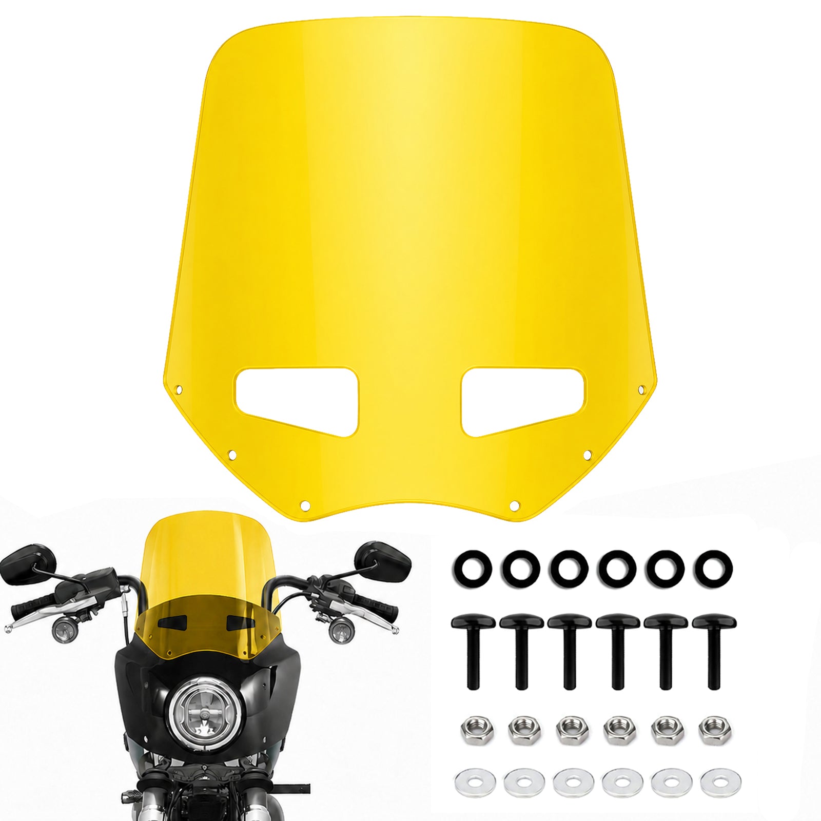 13" Vented Windshield Motorcycle Windshield for FTC Road Warrior fairing 6021 6024 kit