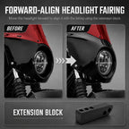 Customized Motorcycle Front Fairing Mask W/11'' Red Windshield For 2006-2017 Street Bob FXDB