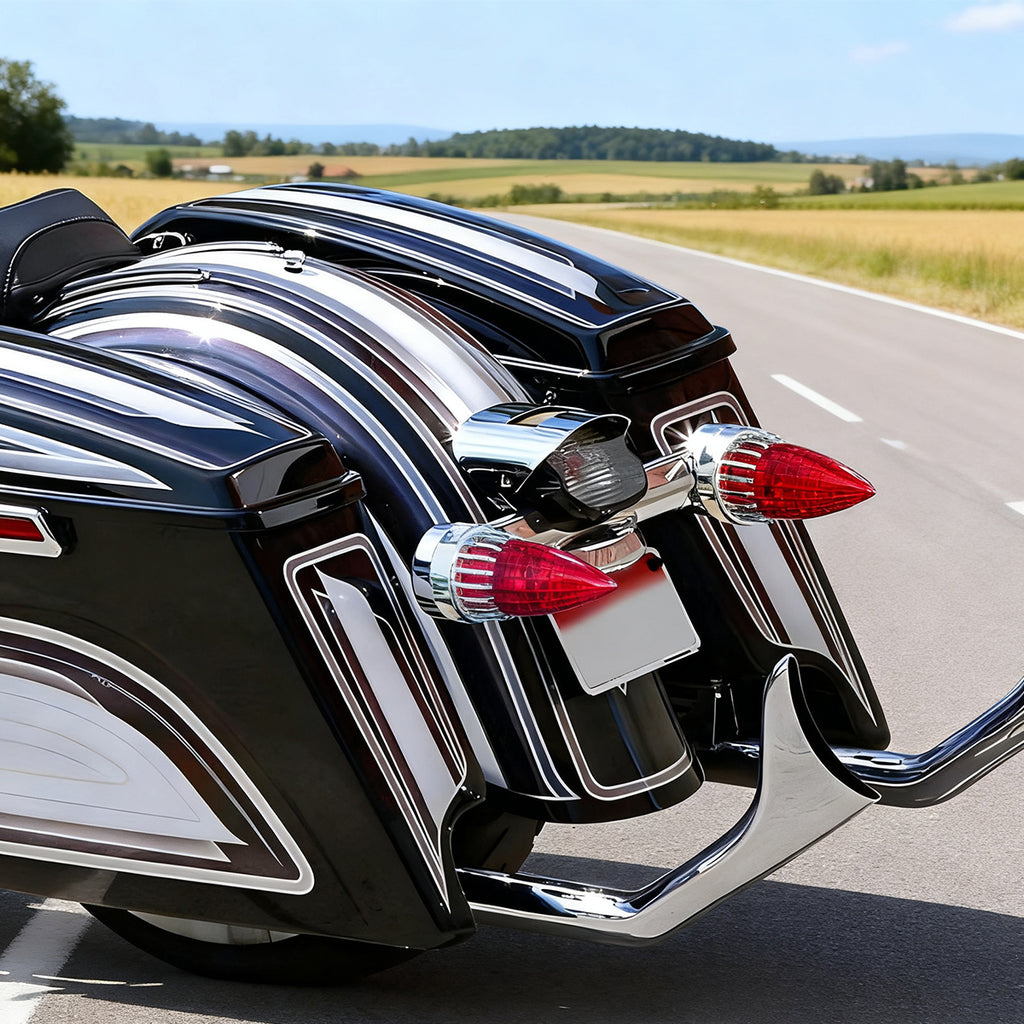 3 1/4" Motorcycle Turn Signal 2 Pack Bullet LED Rear Tail Light for Harley Softail Electra Glide Fatboy Heritage Softail Road Glide Softail Springer Tour Glide