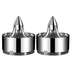 2" Turn Signal Light Turbine Replacement Red Lenses Covers for Softail Street Road Glide Fat boy Sportster Dyna Deluxe Bikes Snap On repl. OEM# 68973-00 Chrome Bezel