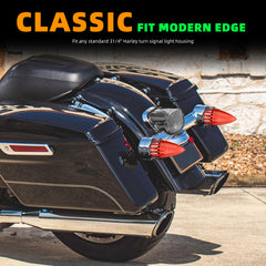 Retro Bullet 3 1/4" Screw-in Turn Signal Lens For Harley Heritage Road King Electra Glide
