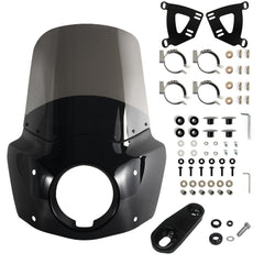 Motorcycle Fairing with 11in/15in Windshield Mounting Kit for Harley Sportster 1100 1200 Iron 883 HD Dyna
