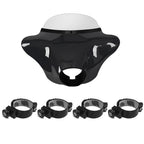 Batwing Fairing Smoke/Clear Windshield Chrome/Black Trim With Dyna Brackets For Harley Dyna Glide FXDC 2006-14 FXD Street Bob FXBB Low Rider S FXDLS