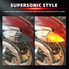 Motorcycle 2“ Turn Signal Clip-on 2 Pack Bullet Rear Tail Light Lens Covers for Harley Softail Street Road Glide Fat boy Sportster Dyna Deluxe