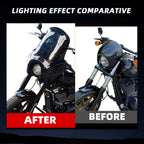 Motorcycle 5.75" Headlight Fairing with 15‘’ Smoke Windshield Windscreen & Mounting Kit Headlight Extension Block For Harley Low Rider S FXLRS 2020 2021 2022 2023