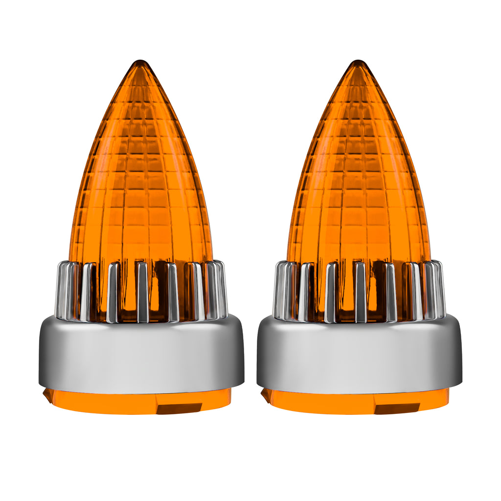 Motorcycle 2“ Turn Signal Clip-on 2 Pack Bullet Rear Tail Light Lens Covers for Harley Softail Street Road Glide Fat boy Sportster Dyna Deluxe