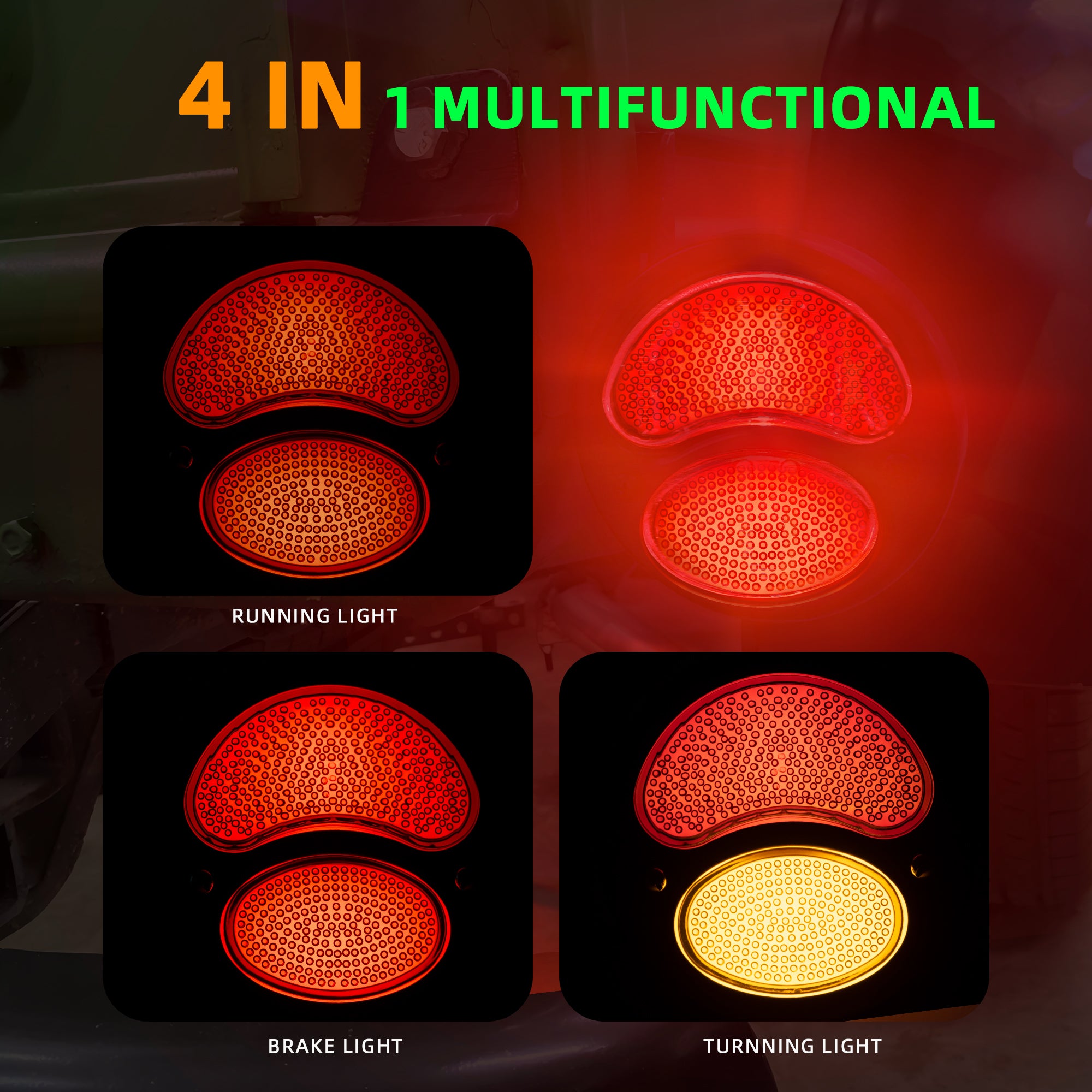 Motorcycle LED Taillight For Harley Chopper Bobber Cafe Racer Duolamp Vintage Rear Stop Tail Lamp Brake Running Light