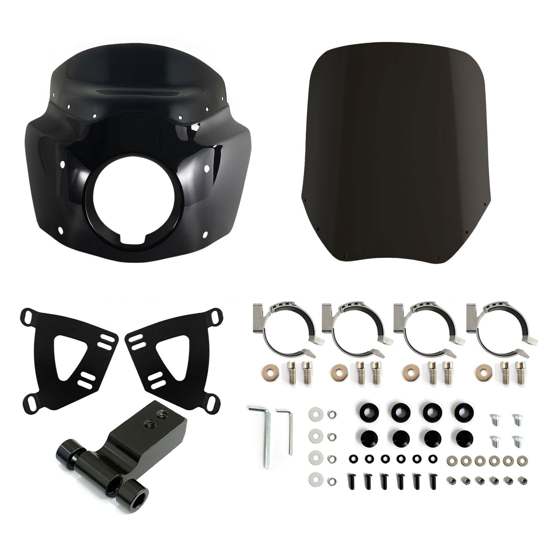 Softail Street Bob Front Fairing W/15" 11" Windshield For Harley Softail Street Bob FXBB FXBBS 2018-2024, Softail Standard FXST 2020-2024