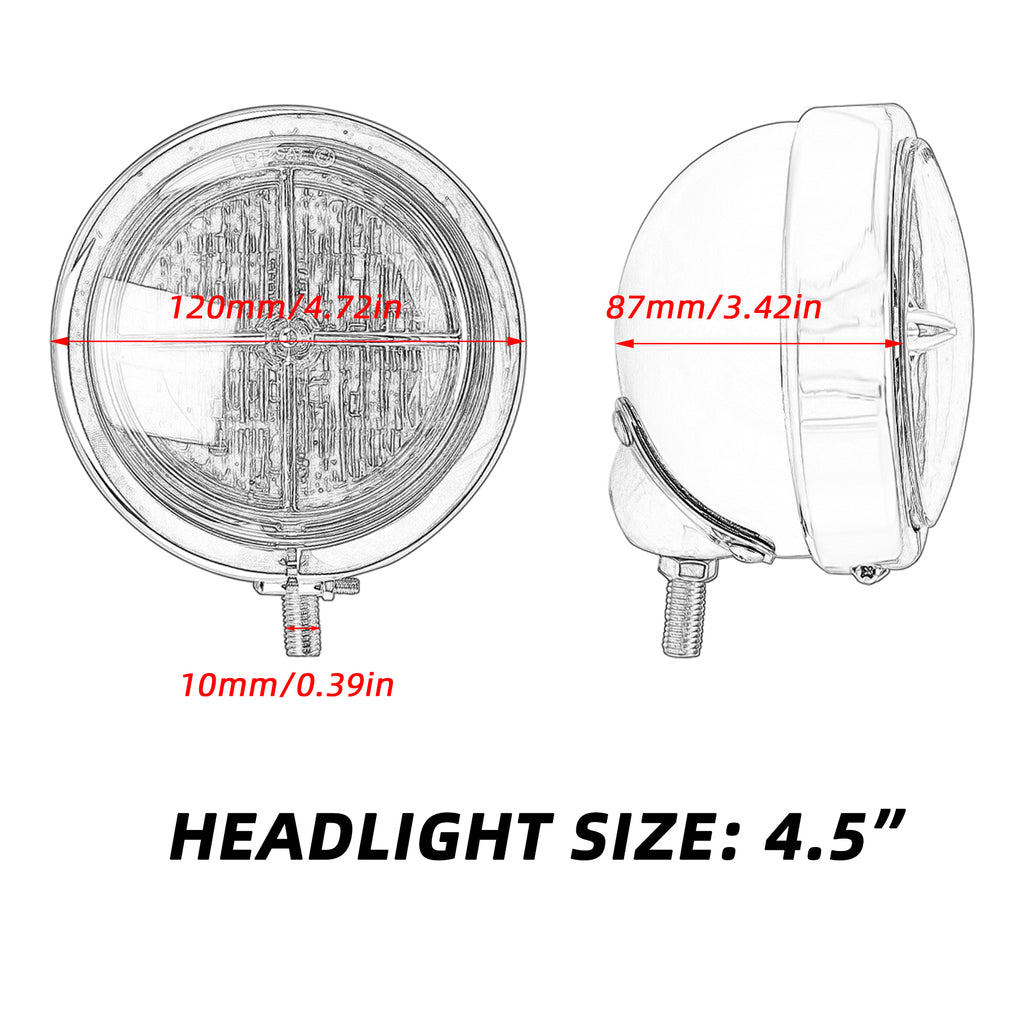 Motorcycle 4.5" H3 LED Fog Light Fog Lamp Passing Driving Spot Light For Harley Bobber Softail Road King Custom Yamaha Suzuki