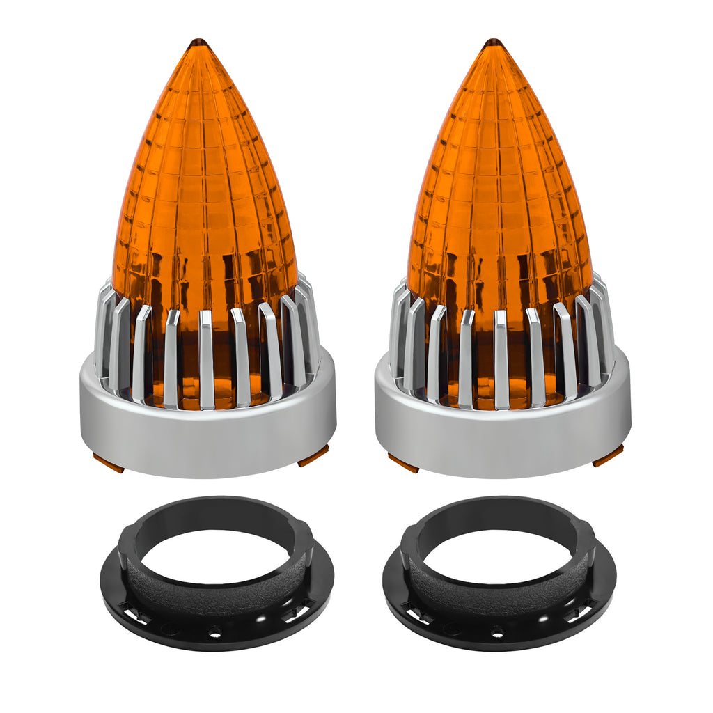 3 1/4" Motorcycle Turn Signal 2 Pack Bullet Rear Tail Light Lens Covers for Harley Softail Electra Glide Fatboy Heritage Softail Road Glide Softail Springer Tour Glide