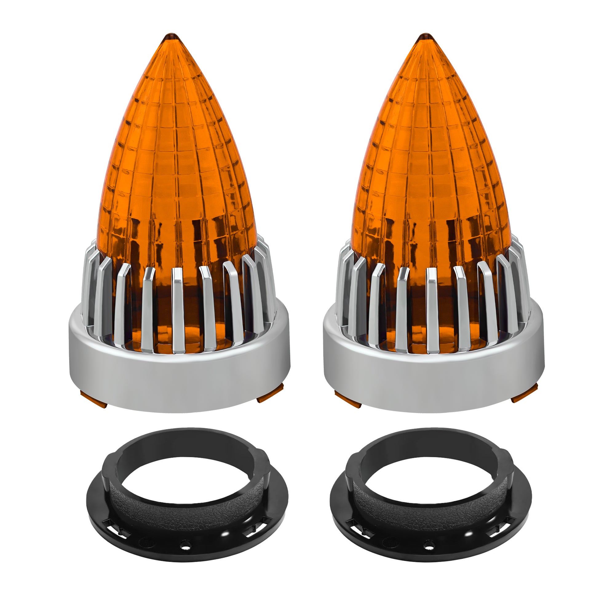 3 1/4" Motorcycle Turn Signal 2 Pack Bullet Rear Tail Light Lens Covers for Harley Softail Electra Glide Fatboy Heritage Softail Road Glide Softail Springer Tour Glide