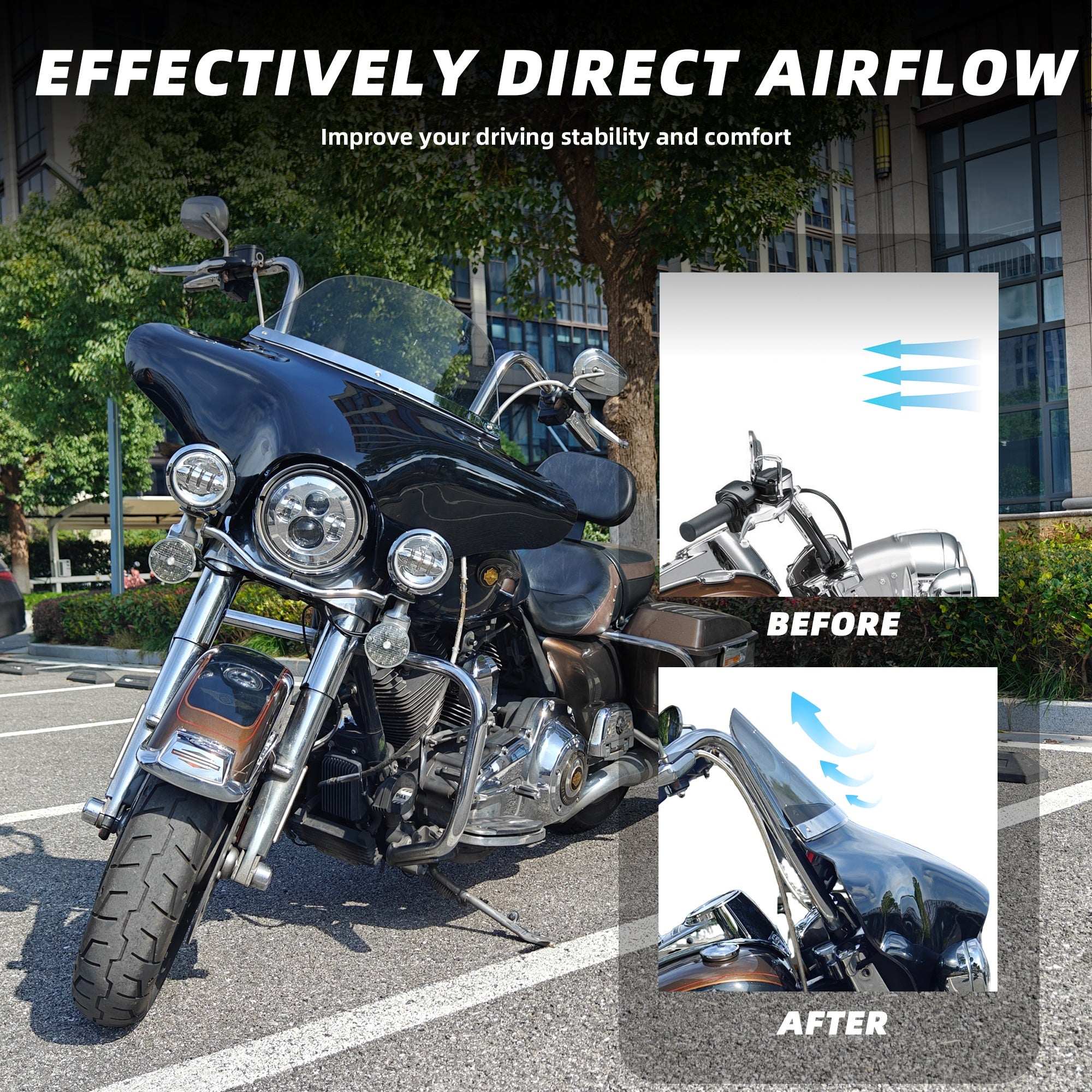Batwing Fairing Road King Fairing Smoke Windshield For Harley Touring Road King FLHR 1994-2023 Road King Special FLHRXS 2017-2025