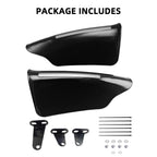 2X Motorcycle Handguards Hand Guards Shield with LED Lights Windproof for Harley