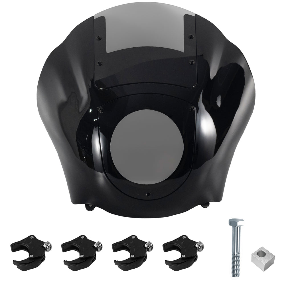 Quarter Fairing Windshield Kit for Harley Dyna 2006–2017, Street Bob FXDB, Super Glide FXD FXDC, Low Rider FXDL FXDLS