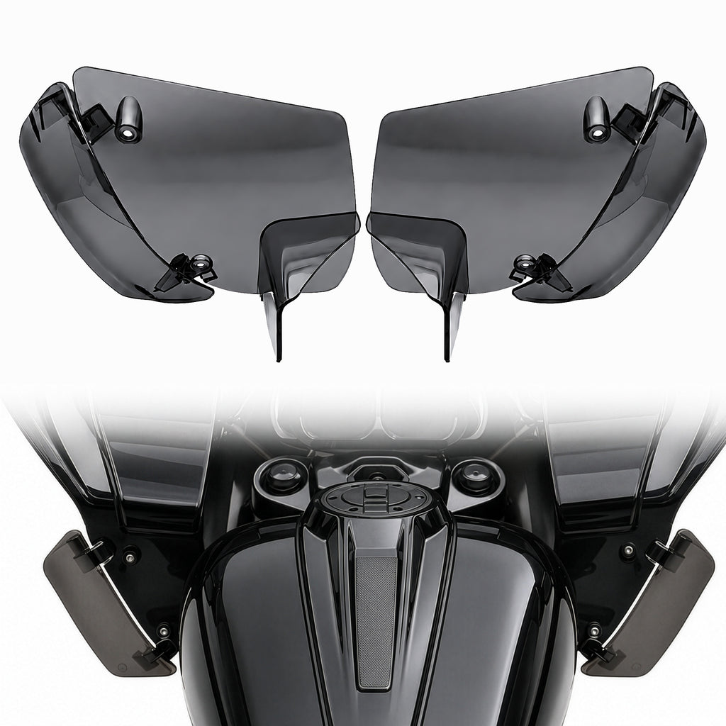 Wind Air Deflector Fairing Side Wings for Harley Road Glide 2024+, Windshield Deflectors for 2024-2026 CVO Road Glide ST FLTRXSTSE 2024-2026 Road Glide FLTRX 2023-2026 CVO Road Glide FLTRXSE