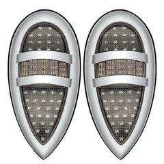 2Pcs Tear Drop LED Tail Light 12V Rear Stop Indicator with Turn Signals for 1938 1939 Lincoln Zephyr Ford Hot Rod Classic Custom Cars Trucks