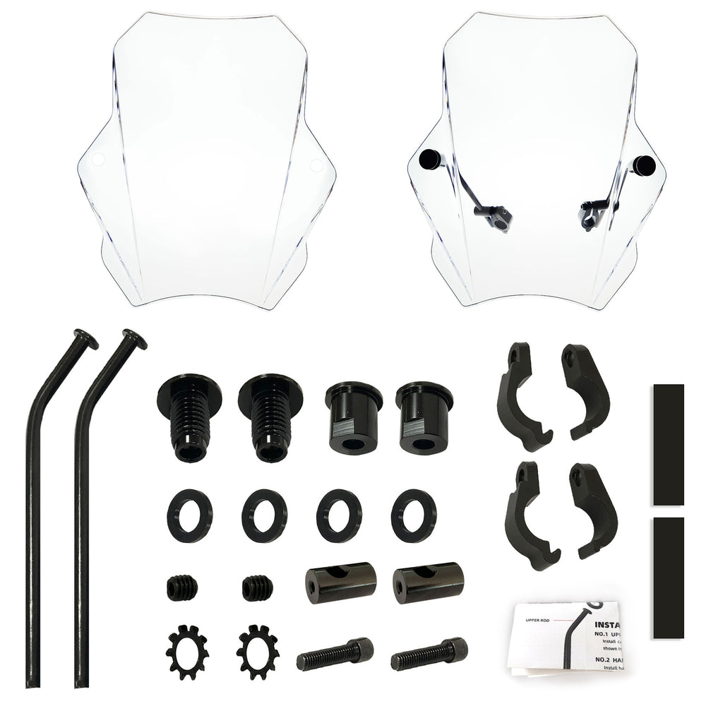 15" Motorcycle Windshield Universal For Harley Davidson Honda Kawasaki Suzuki Triumph Yamaha Indian Victory