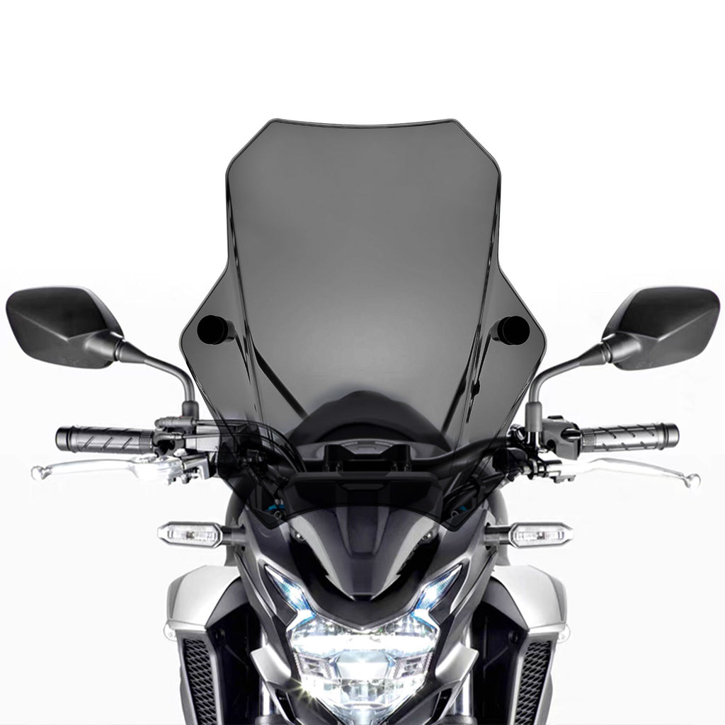 15" Motorcycle Windshield Universal For Harley Davidson Honda Kawasaki Suzuki Triumph Yamaha Indian Victory