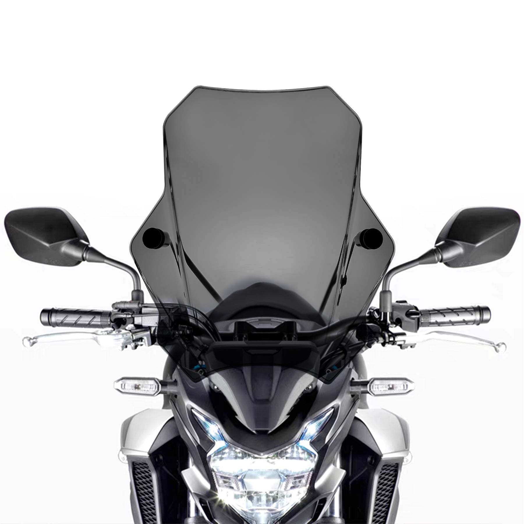 15" Motorcycle Windshield Universal For Harley Davidson Honda Kawasaki Suzuki Triumph Yamaha Indian Victory