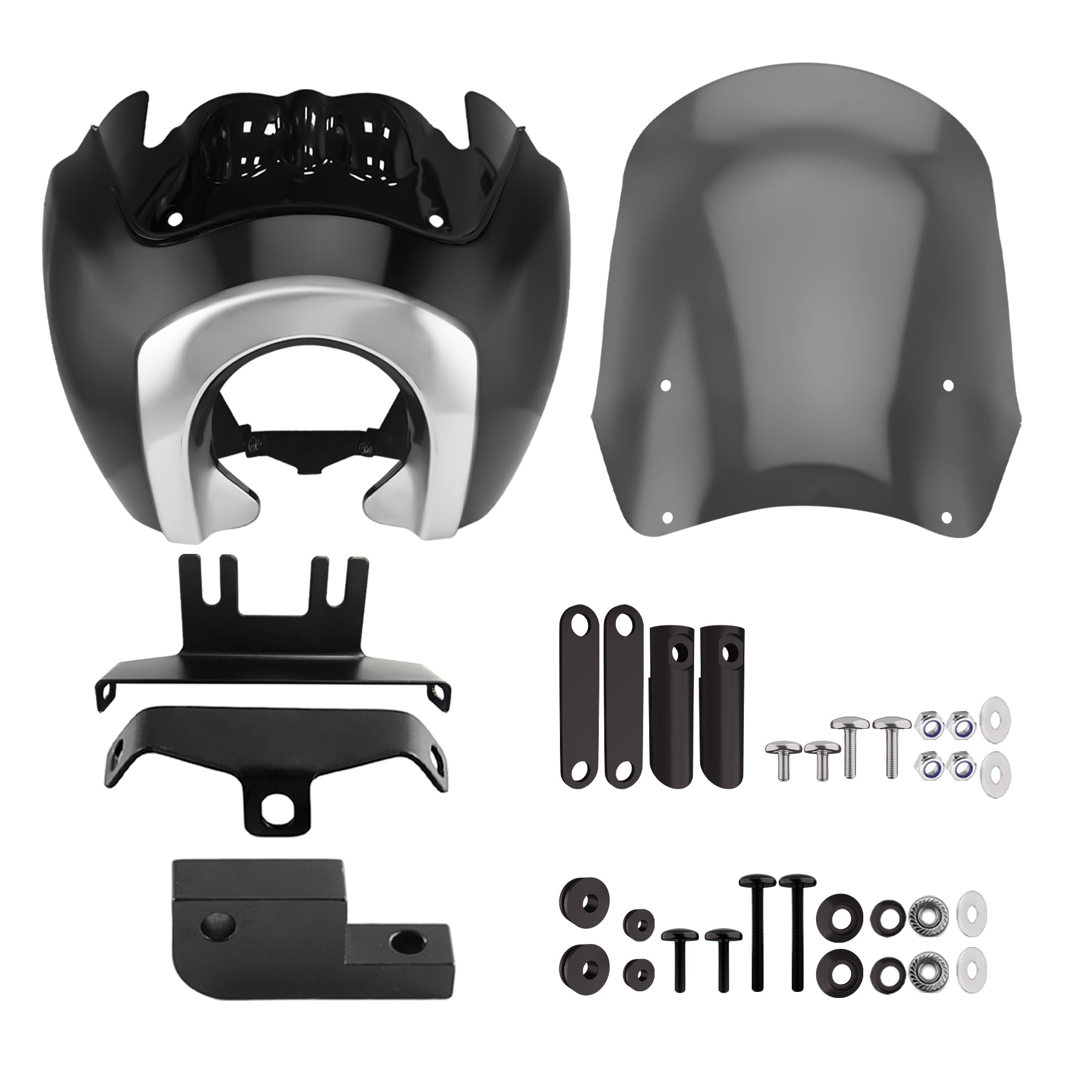 Front Headlight Fairing W/15" Windshield For Dyna 2006-2017 T-Sport 2000-2003 Secondary image