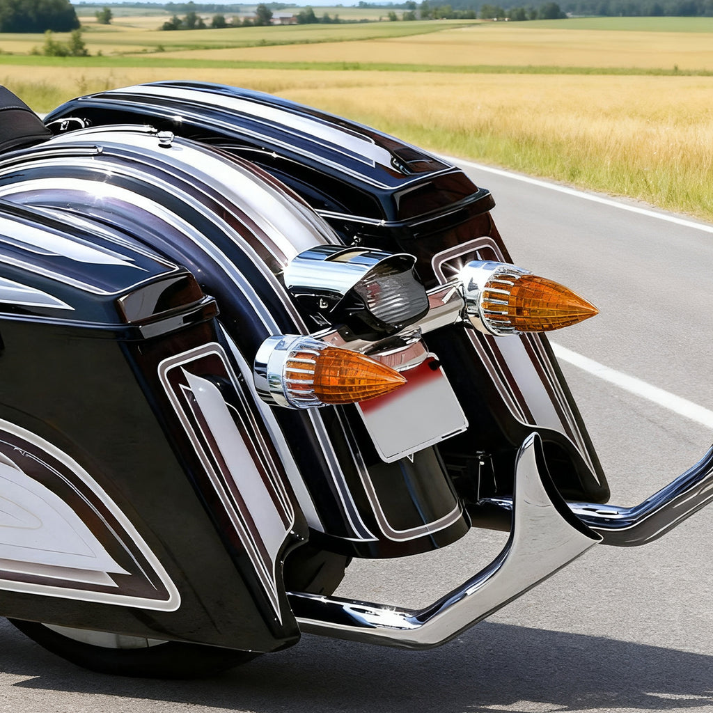 3 1/4" Motorcycle Turn Signal 2 Pack Bullet LED Rear Tail Light for Harley Softail Electra Glide Fatboy Heritage Softail Road Glide Softail Springer Tour Glide