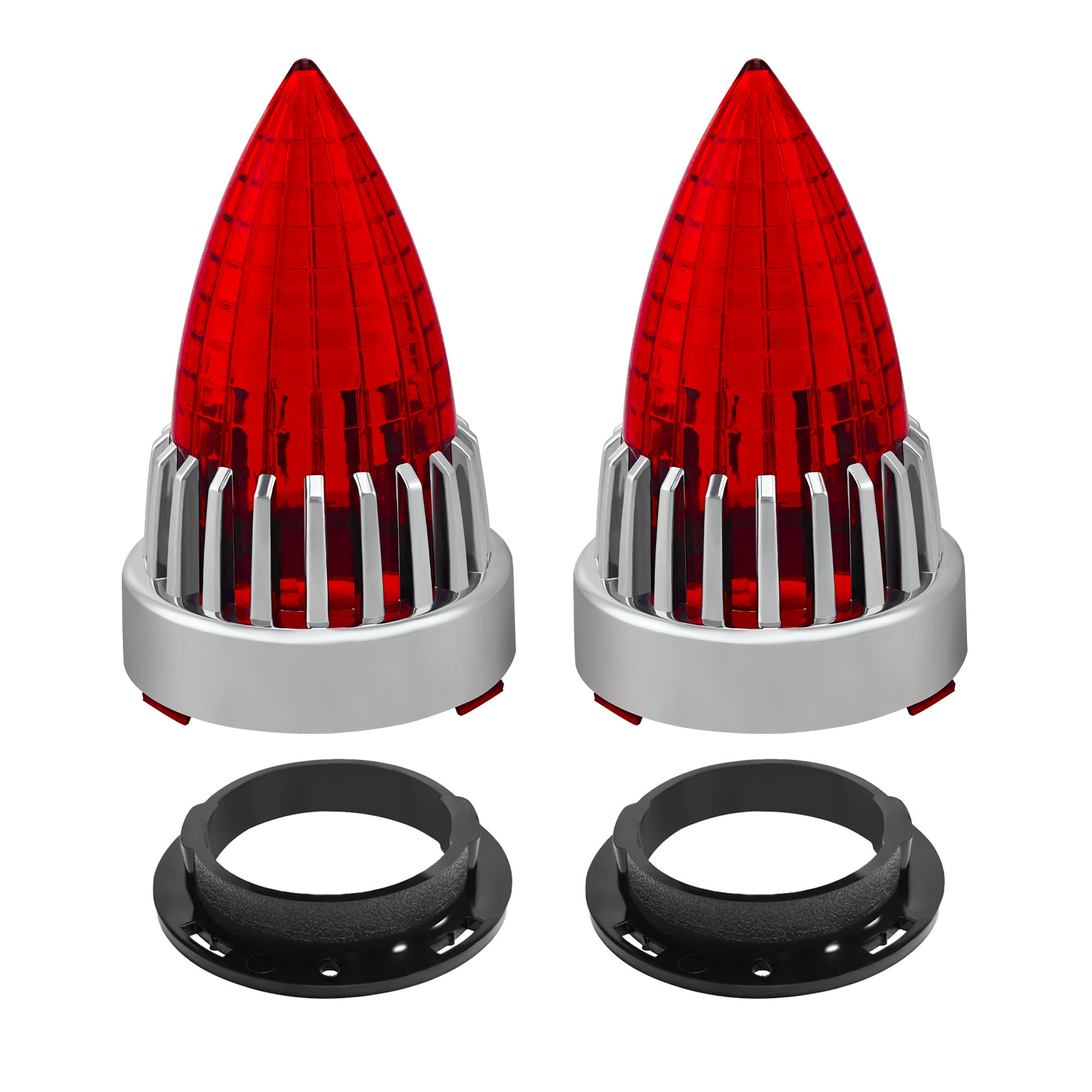 3 1/4" Motorcycle Turn Signal 2 Pack Bullet Rear Tail Light Lens Covers for Harley Softail Electra Glide Fatboy Heritage Softail Road Glide Softail Springer Tour Glide Secondary image