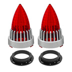 3 1/4" Motorcycle Turn Signal 2 Pack Bullet Rear Tail Light Lens Covers for Harley Softail Electra Glide Fatboy Heritage Softail Road Glide Softail Springer Tour Glide